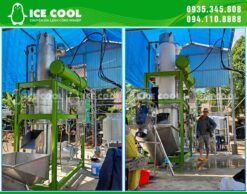 Quá trình lắp đặt máy đá viên 3 tấn tại Hiệp Đức diễn ra thuận lợi