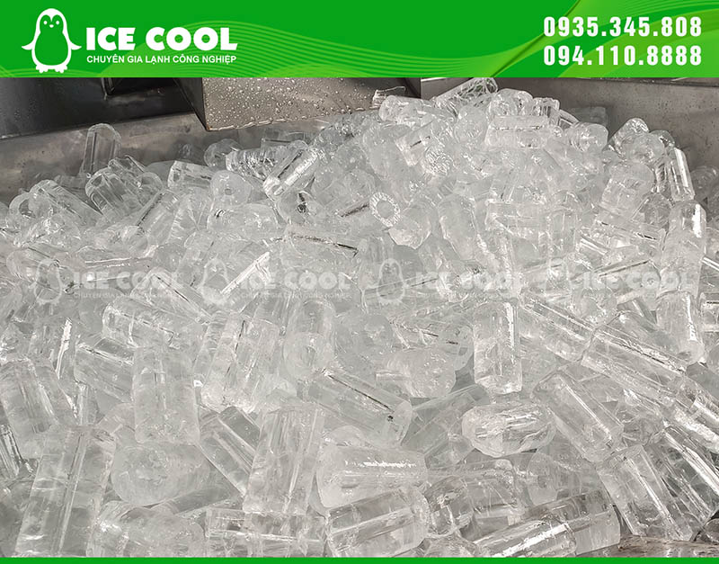Đá viên thành phẩm được sản xuất từ máy đá viên ICE COOL