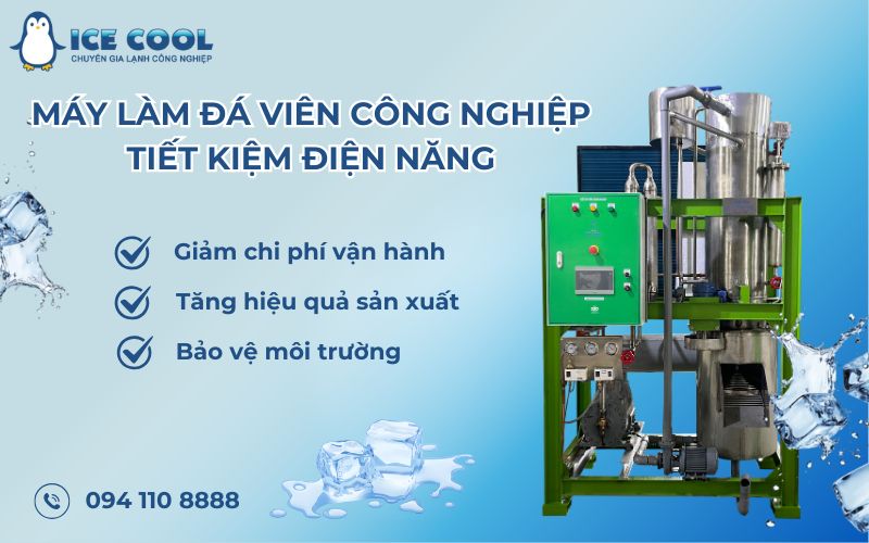 Máy làm nước đá công nghiệp tiết kiệm điện năng