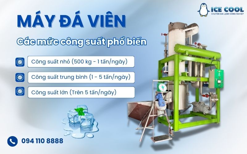 Lựa chọn máy đá viên theo công suất nào là tốt nhất