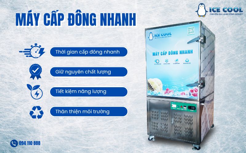 Máy cấp đông nhanh cho cơ sở chế biến thực phẩm