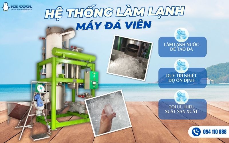 Hệ thống làm lạnh trong máy đá viên Hệ thống làm lạnh trong máy đá viên